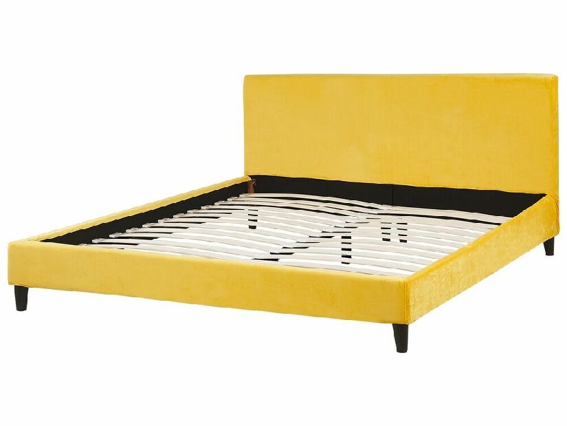 Manželská posteľ 180 cm FUTTI (s roštom) (žltá)