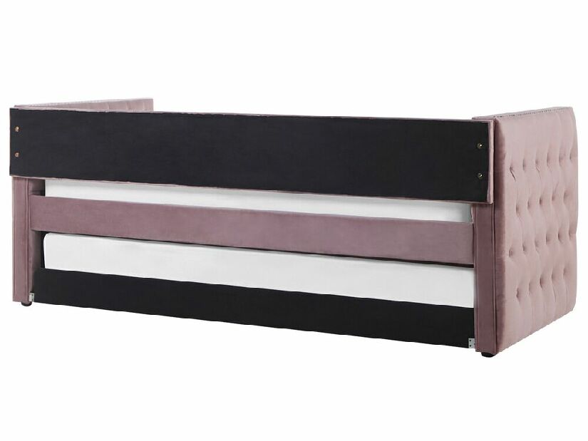 Rozkladacia posteľ 90 cm GENSA (ružová) (s roštom)