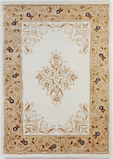 Ručne viazaný koberec Bakero Paris 1834A White