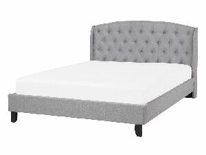 Manželská posteľ 140 cm BORD (s roštom) (sivá)