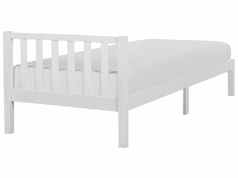 Jednolôžková posteľ 90 cm FLORAL (biela) (s roštom)