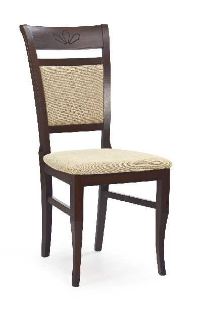 Jedálenská stolička Hoko Orech tmavý + béžová