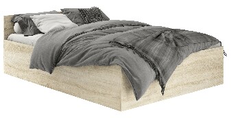 Jednolôžková posteľ Cezar  (dub sonoma) (s matracom a roštom)
