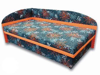 Jednolôžková posteľ (váľanda) 100 cm Suzanna (Oranžová x104 + Valeriana vol 830) (L)