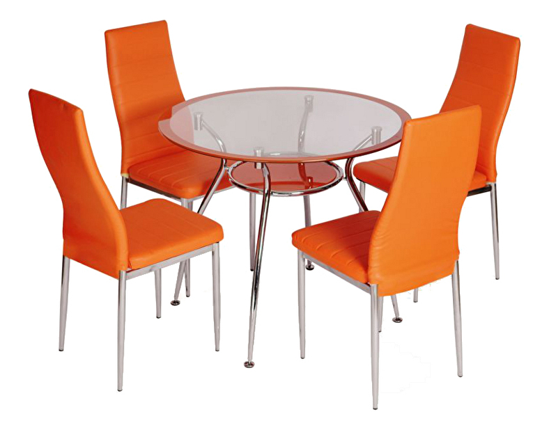 Jedálenský stôl Finezja A (oranžová) (pre 4 osoby)