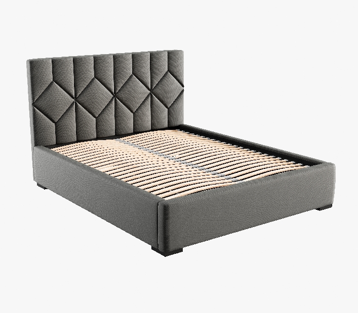 Čalúnená posteľ 140x200 cm Veggie (sivá)