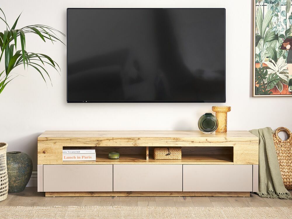 TV stolík/skrinka Amini (svetlé drevo)