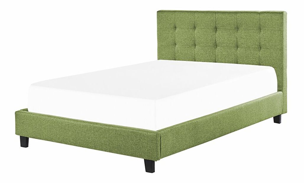 Manželská posteľ 140 cm Rhiannon (zelená) (s roštom)