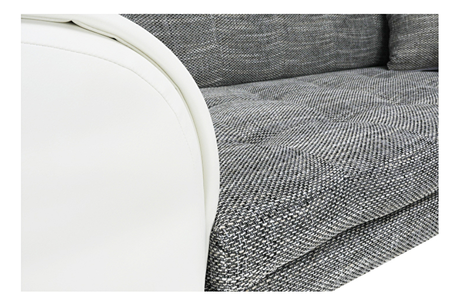 Rohová sedačka U Digorin (sivá + biela) (P)
