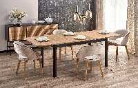 Jedálensky stôl Fabian (dub artisan + čierna) *výpredaj
