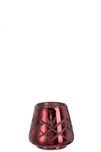 Svietnik Jolipa Na čajovú sviečku Exquisite Sapphire (11x11x11cm) (Červená)