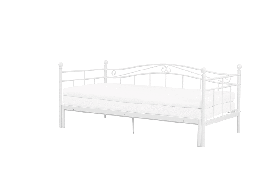 Jednolôžková posteľ 80 cm TULO (polyester) (biela) (s roštom)