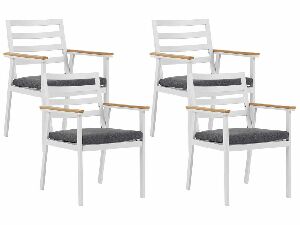 Set 4 ks. záhradných stoličiek COVELL (biela)