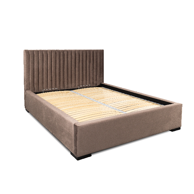 Čalúnená posteľ 160x200 cm Veggie (hnedá)