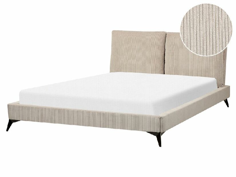 Manželská posteľ 160 cm Mellody (sivobéžová) (s roštom)