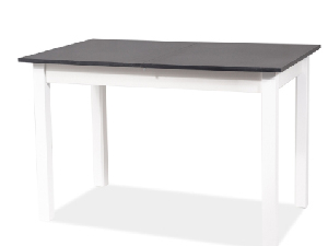 Rozkladací jedálenský stôl 100-140x60 Hally (čierna + biela) (pre 4 až 6 osôb)