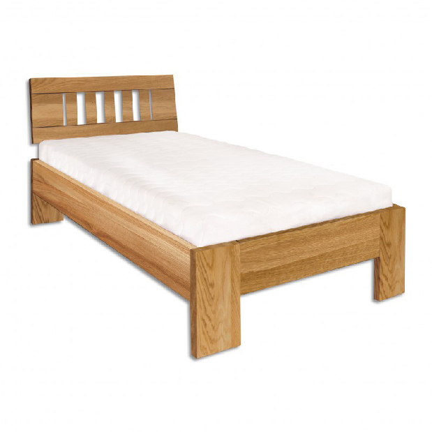Jednolôžková posteľ 90 cm LK 283 (dub) (masív)