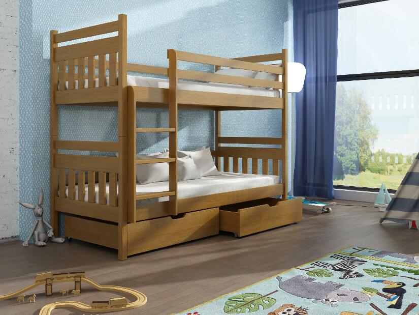 Detská poschodová posteľ 90 cm Aras (dub)