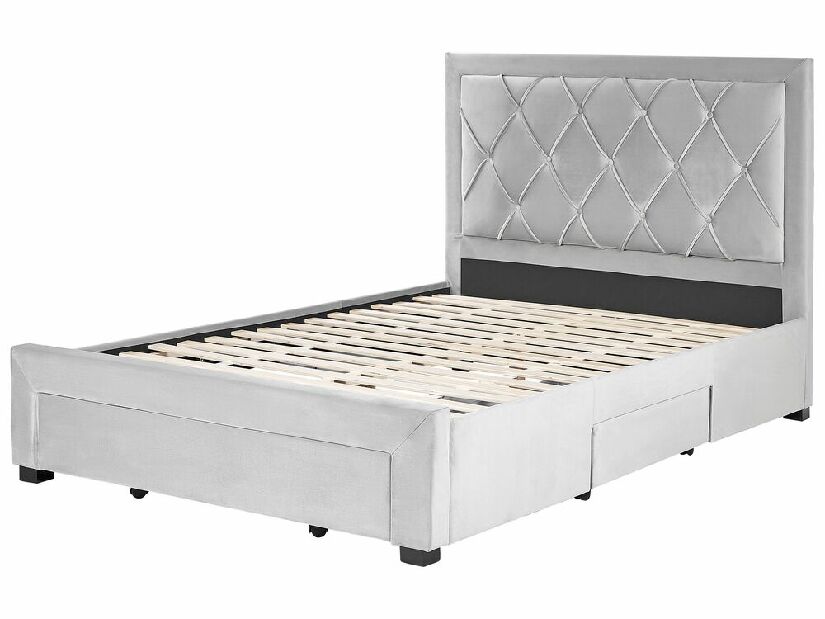 Manželská posteľ 140 cm Levi (sivá)
