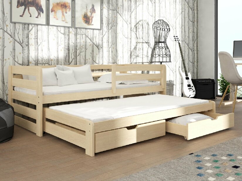 Detská posteľ 90 cm Simo (borovica) (s roštom)