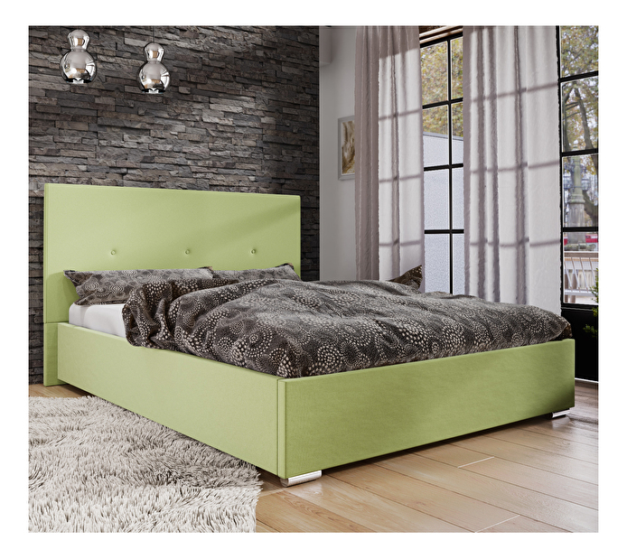 Manželská posteľ 160 cm Foxxie 2 (zelená)