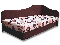 Jednolôžková posteľ (váľanda) 80 cm Lady 87 (Tmavohnedá 40 + Ikarus 20) (P)