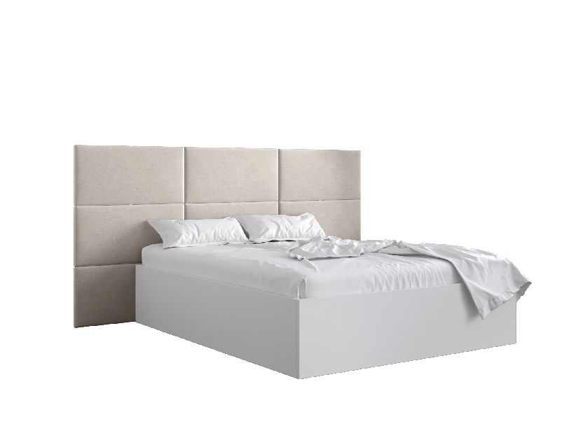 Manželská posteľ 160 cm Brittany 2 (biela matná) (s roštom) *bazár