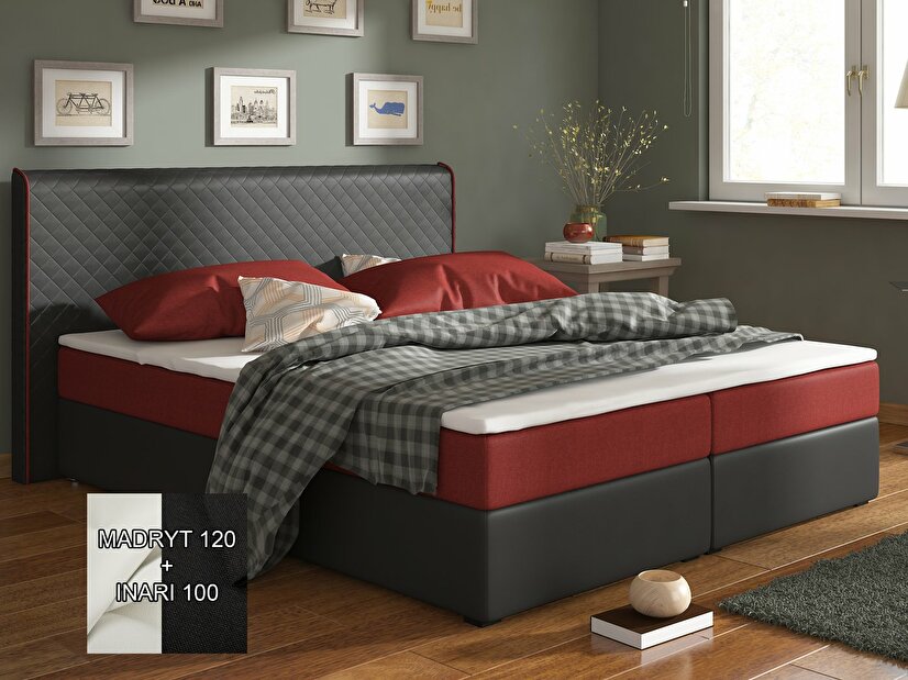 Manželská posteľ Boxspring 180 cm Bergamo (s matracmi) *výpredaj