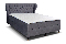 Jednolôžková posteľ Boxspring 120 cm Ortun (tmavosivá)