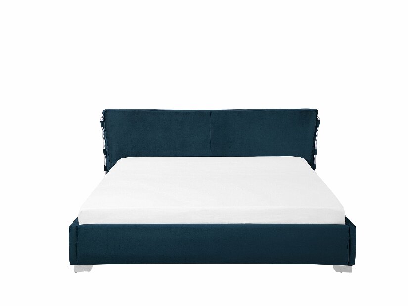 Manželská posteľ 160 cm PARNAS (s roštom) (modrá)