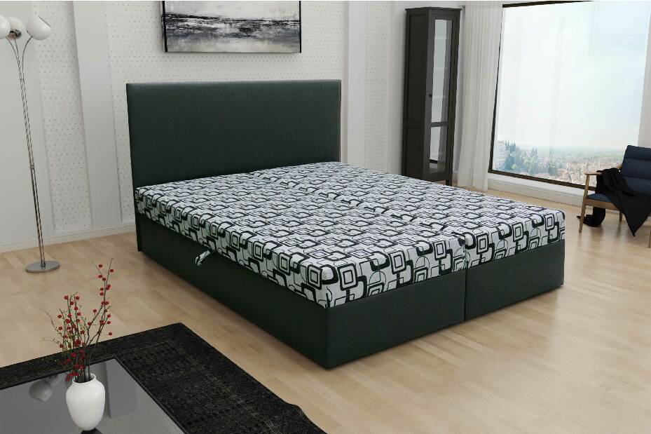 Manželská posteľ 180 cm Trachalio (s matracom) (biela) *výpredaj