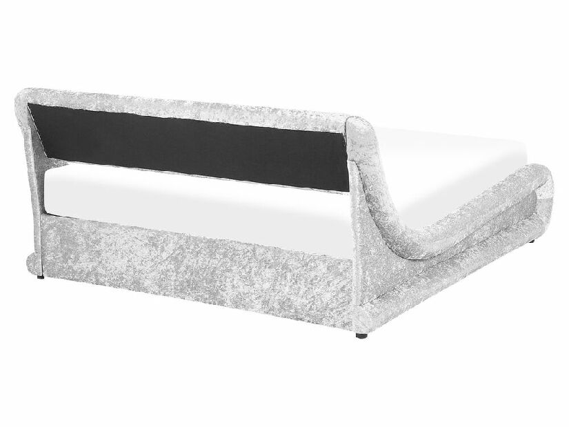 Manželská posteľ 160 cm AVENUE (s roštom) (strieborná zamatová)
