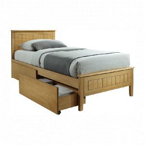 Jednolôžková posteľ 90 cm Minea (dub) (s roštom)