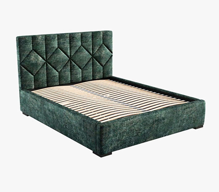 Čalúnená posteľ 140x200 cm Veggie 1 (zelená farebná)