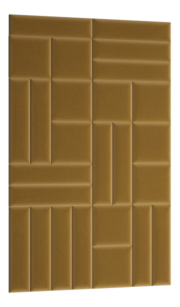 Set 26 čalúnených panelov Quadra 120x195 cm (horčicová)