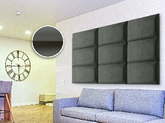 Čalúnený panel Soundless 40x30 cm (sivá)
