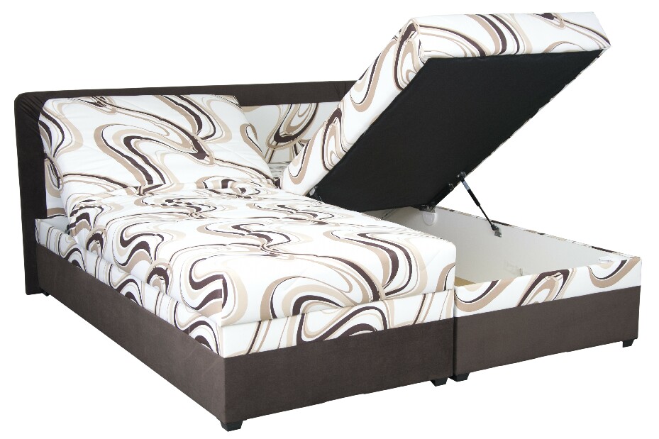 Manželská posteľ 160 cm Blanár Bologna (hnedá) (s roštom a matracom)