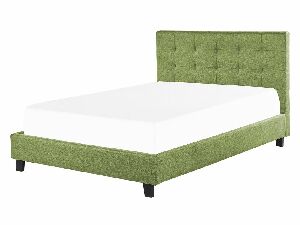 Manželská posteľ 140 cm Rhiannon (zelená) (s roštom a matracom)