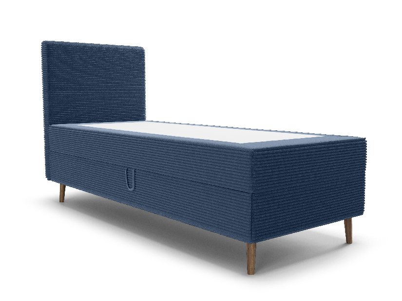 Jednolôžková posteľ 90 cm Napoli Comfort (modrá) (s roštom, s úl. priestorom)