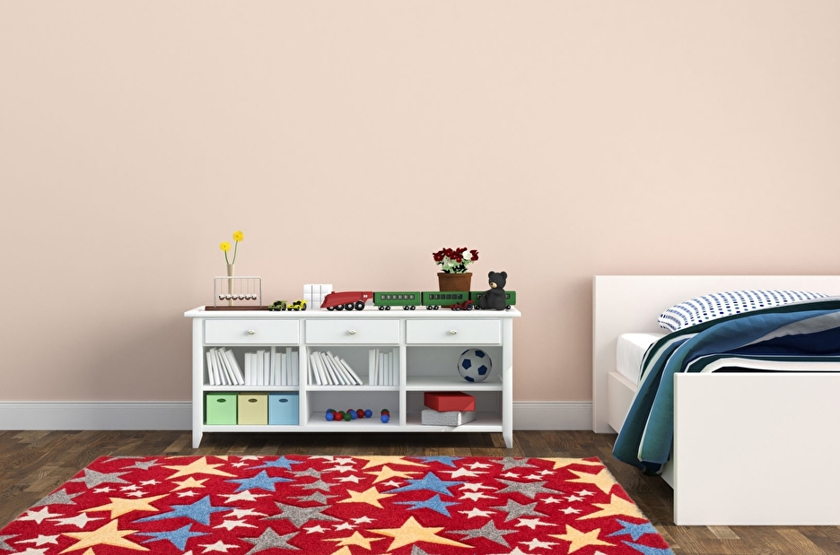 Detský koberec Amigo 308 Red (190 x 133 cm)