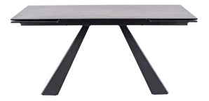 Rozkladací jedálenský stôl 120-180 cm Shelia (sivá + čierna) (pre 4 až 8 osôb)