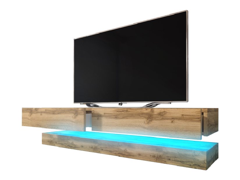 TV stolík Felisa (dub wotan) (s modrým osvetlením) *výpredaj