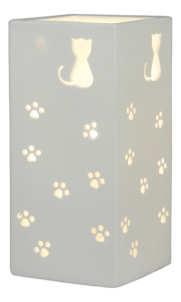 Stolná lampa mačky Brun (biela)