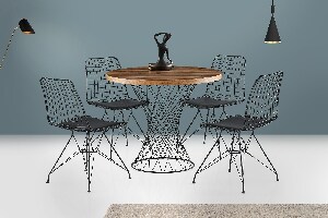 Jedálenský stôl (pre 4 osoby) Perth (Orech + Čierna)