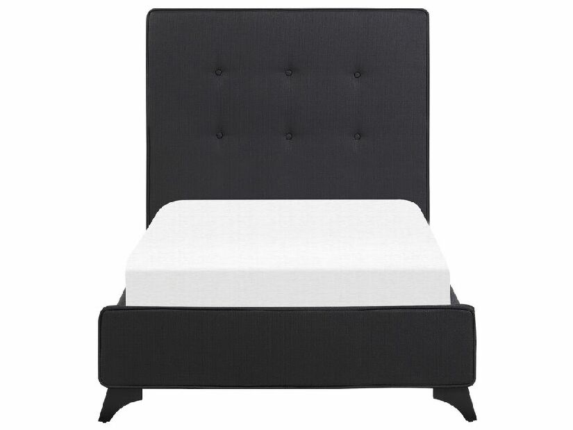 Jednolôžková posteľ 90 cm AMBRE (s roštom) (čierna)