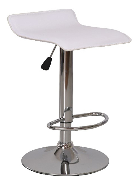 Barová stolička Laria (biela + chróm)
