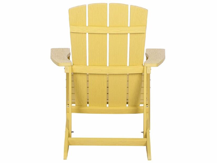 Záhradná stolička s podnožkou Adack (žltá)
