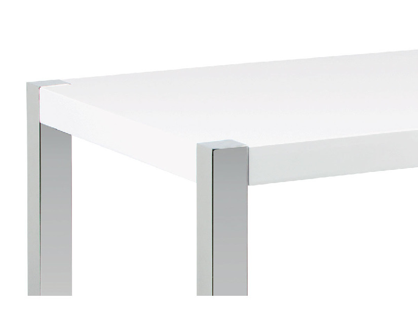 Jedálenský stôl Attas-2066-WT (biela + chróm)