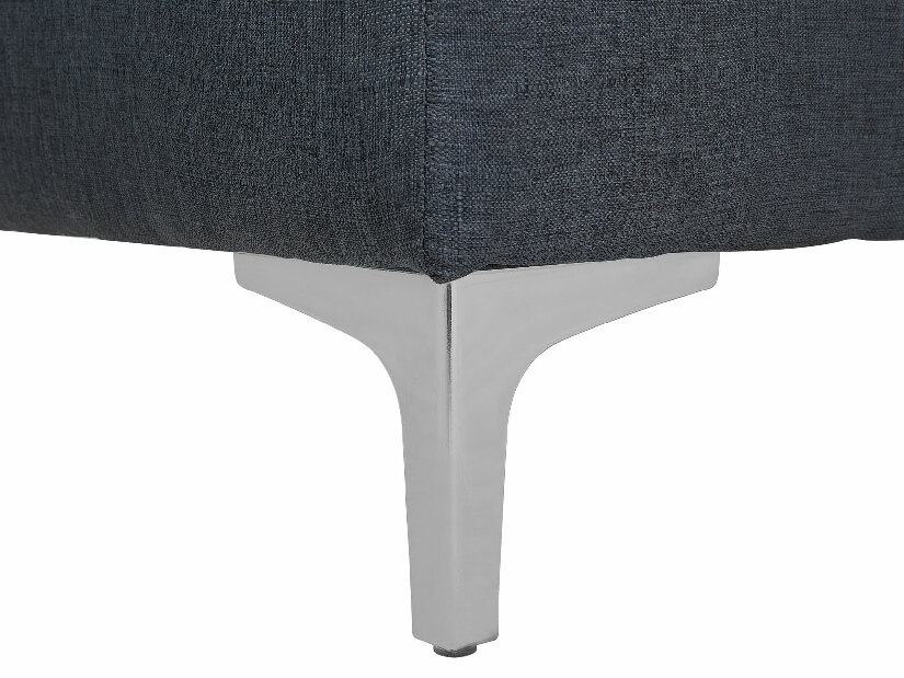 Rohová sedačka v tvare U ABERLADY (textil) (tmavosivá) (s taburetkou)