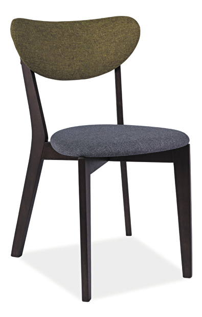 Jedálenská stolička Alysa (sivá + zelená)